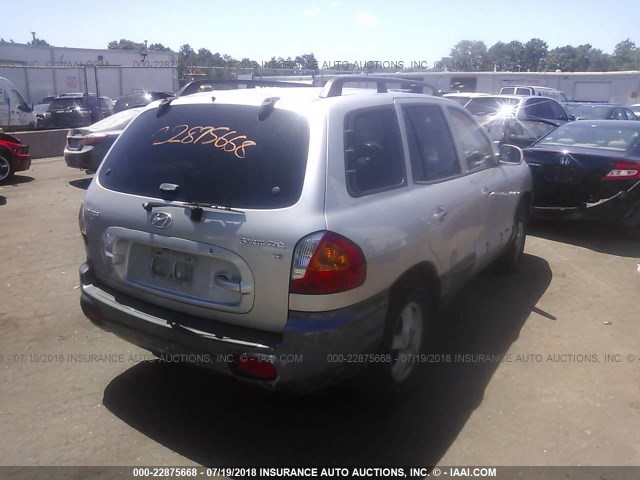 KM8SC13D53U484938 - 2003 HYUNDAI SANTA FE GLS/LX GRAY photo 4