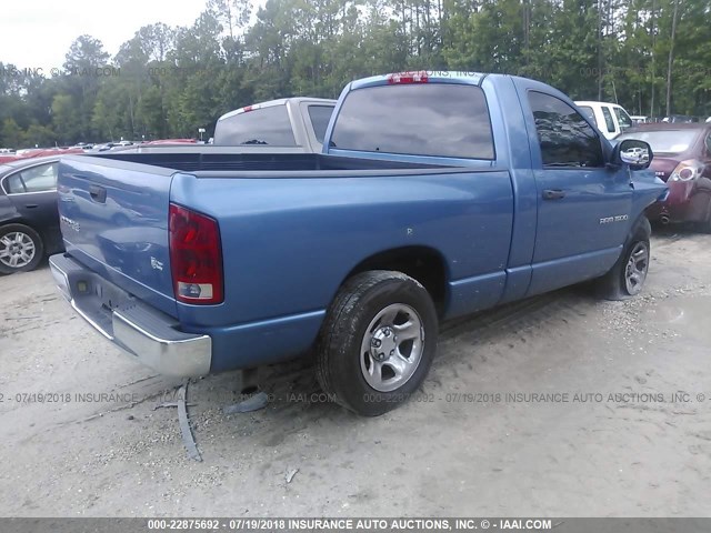 1D7HA16K73J634666 - 2003 DODGE RAM 1500 ST BLUE photo 4