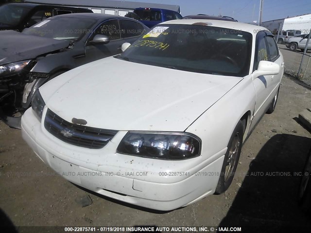 2G1WF52E759277166 - 2005 CHEVROLET IMPALA WHITE photo 2