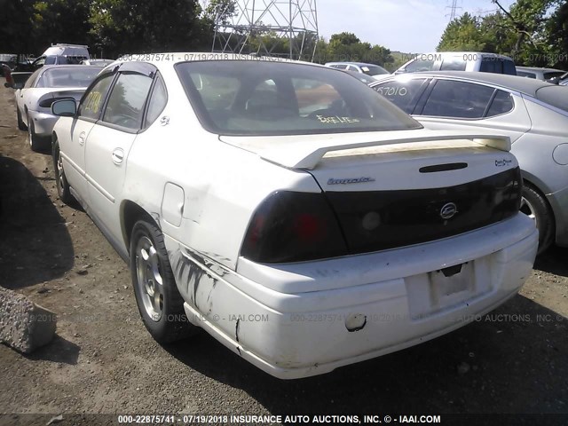 2G1WF52E759277166 - 2005 CHEVROLET IMPALA WHITE photo 3