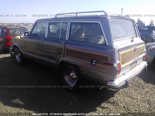 1J4GS5879MP801220 - 1991 JEEP GRAND WAGONEER  GRAY photo 3