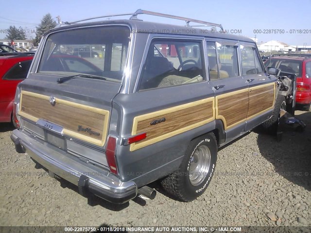 1J4GS5879MP801220 - 1991 JEEP GRAND WAGONEER  GRAY photo 4