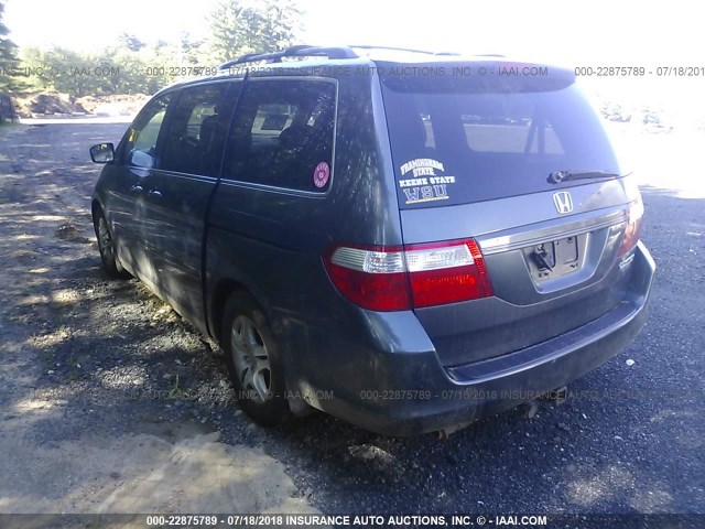 5FNRL38765B088501 - 2005 HONDA ODYSSEY EXL GRAY photo 3