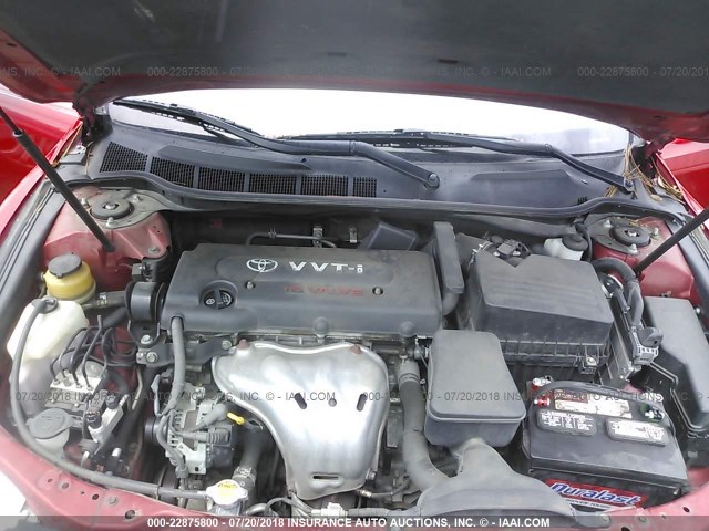 4T1BE46K57U127898 - 2007 TOYOTA CAMRY NEW GENERAT CE/LE/XLE/SE MAROON photo 10