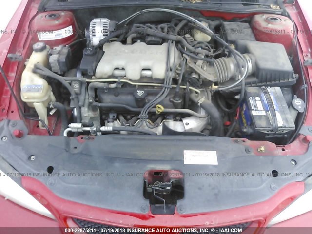 1G2NF52EX3C178094 - 2003 PONTIAC GRAND AM SE1 RED photo 10