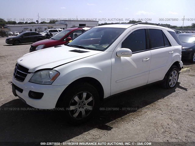 4JGBB86E77A200698 - 2007 MERCEDES-BENZ ML 350 WHITE photo 2