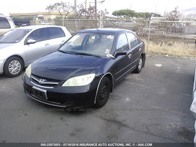 2HGES16355H523428 - 2005 HONDA CIVIC DX VP Qara foto 2