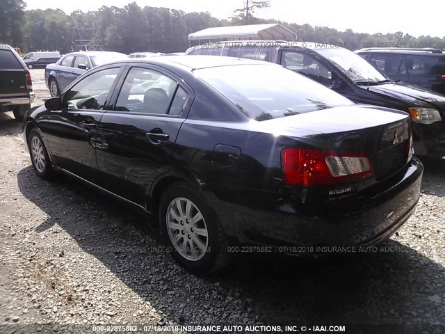 4A32B2FF3CE022248 - 2012 MITSUBISHI GALANT FE BLACK photo 3