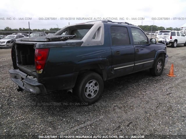 3GNEC12Z25G273840 - 2005 CHEVROLET AVALANCHE C1500 BLUE photo 4