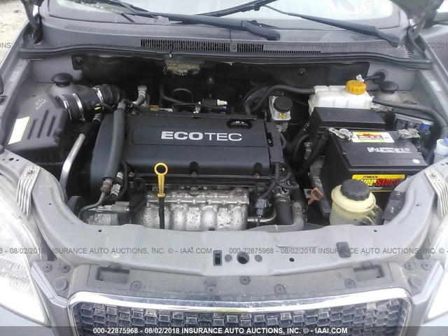 KL1TD6DE2AB127615 - 2010 CHEVROLET AVEO LS/LT 灰色 照片 10