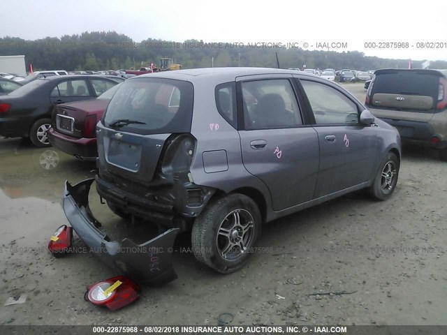 KL1TD6DE2AB127615 - 2010 CHEVROLET AVEO LS/LT GRAY photo 4