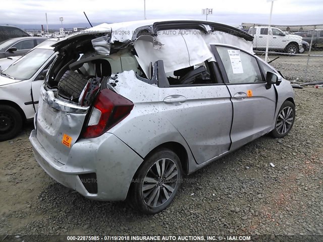 JHMGK5H75GX023829 - 2016 HONDA FIT EX/EXL SILVER photo 4