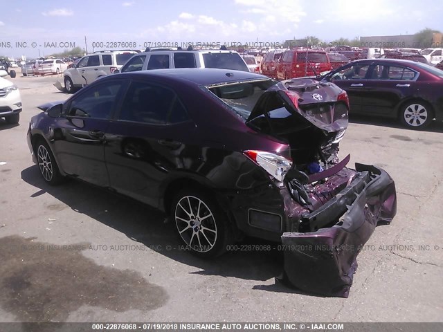 5YFBURHE7HP652343 - 2017 TOYOTA COROLLA L/LE/XLE/SE/XSE MAROON photo 3