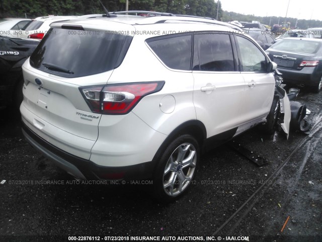 1FMCU0J93HUB74515 - 2017 FORD ESCAPE TITANIUM WHITE photo 4