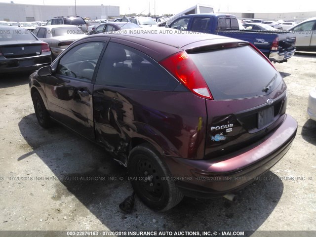 1FAHP31N87W143415 - 2007 FORD FOCUS ZX3/S/SE/SES MAROON photo 3