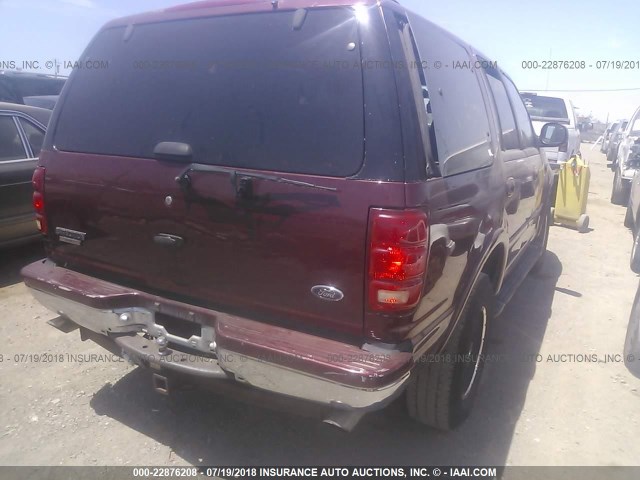 1FMPU18LXWLC44359 - 1998 FORD EXPEDITION BURGUNDY photo 4
