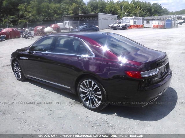1LN6L9NP2H5629622 - 2017 LINCOLN CONTINENTAL RESERVE Kastanienbraun Foto 3