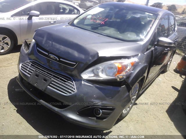 1FADP5BU4EL500748 - 2014 FORD C-MAX SEL GRAY photo 2