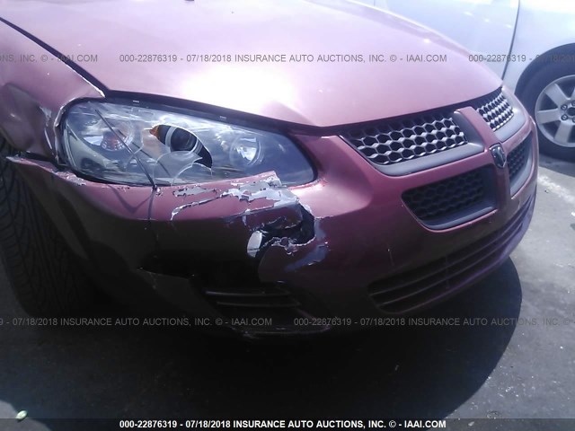 1B3EL46X36N128576 - 2006 DODGE STRATUS SXT RED photo 6