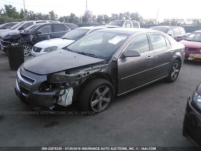 1G1ZC5E03CF301666 - 2012 CHEVROLET MALIBU 1LT Pewter photo 2