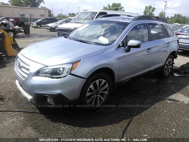 4S4BSBLC8F3350290 - 2015 SUBARU OUTBACK 2.5I LIMITED SILVER photo 2