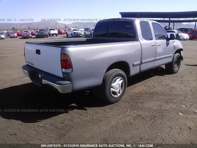 5TBRN34161S167001 - 2001 TOYOTA TUNDRA ACCESS CAB SR5 GRAY photo 4