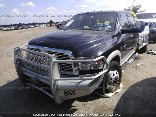 3C63DRJL8CG246994 - 2012 DODGE RAM 3500 LARAMIE Dark Brown photo 2