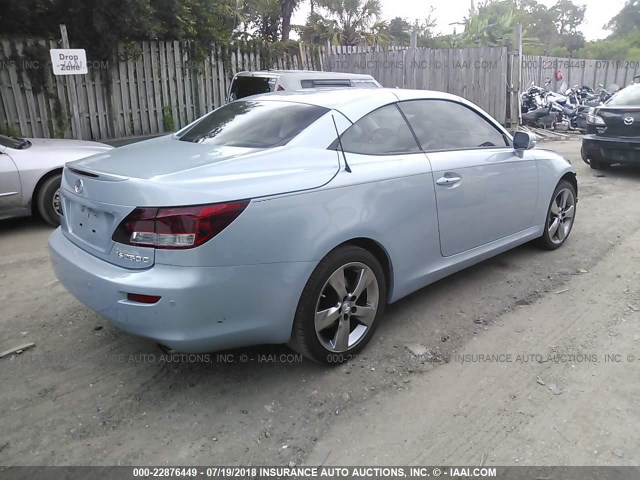 JTHFF2C25B2520802 - 2011 LEXUS IS 250 Light Blue photo 4