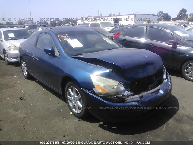 1HGCM82683A014200 - 2003 HONDA ACCORD EX BLUE photo 1