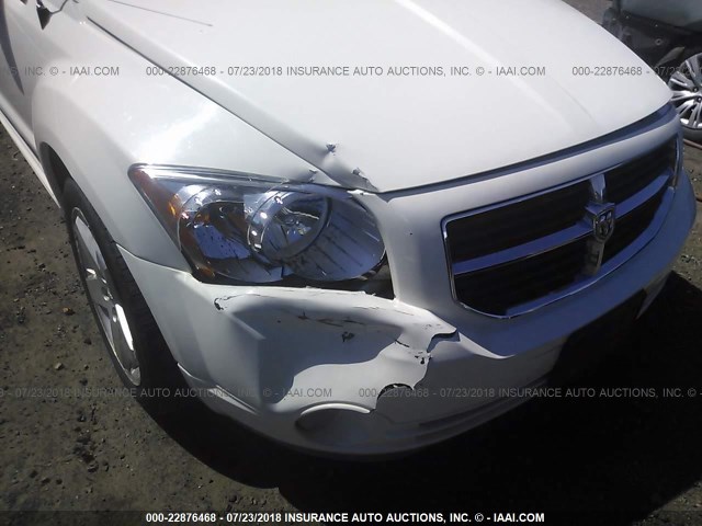 1B3HE78K18D630814 - 2008 DODGE CALIBER R/T WHITE photo 6