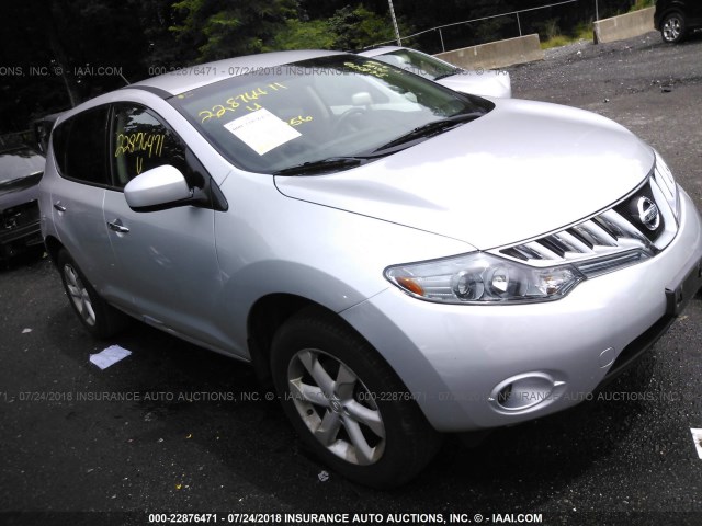 JN8AZ1MW8AW101787 - 2010 NISSAN MURANO S/SL/LE SILVER photo 1