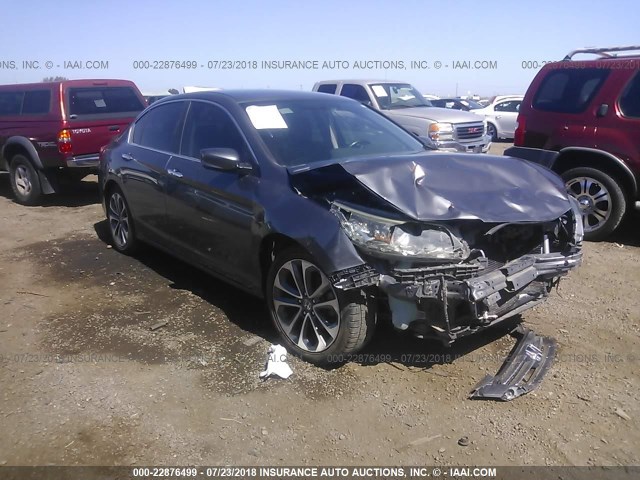 1HGCR2F56EA157889 - 2014 HONDA ACCORD SPORT Dark Blue photo 1