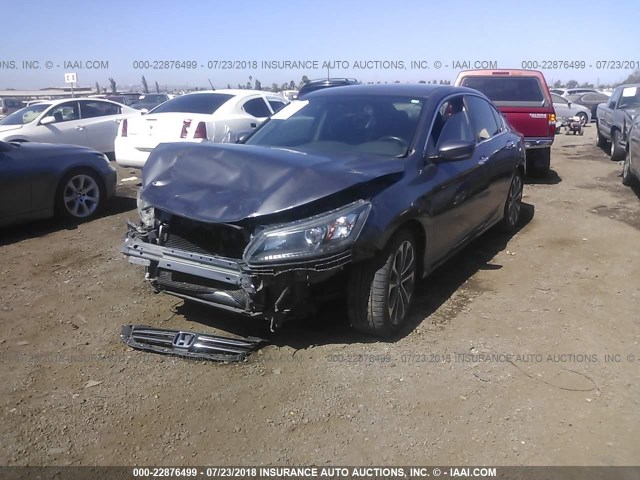 1HGCR2F56EA157889 - 2014 HONDA ACCORD SPORT Dark Blue photo 2