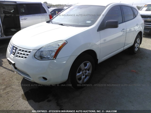 JN8AS58T59W061448 - 2009 NISSAN ROGUE S/SL WHITE photo 2