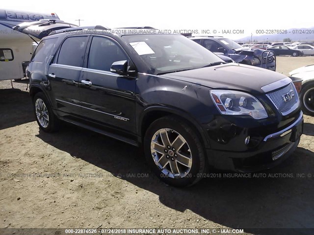 1GKKVTED5BJ411841 - 2011 GMC ACADIA DENALI BLACK photo 1