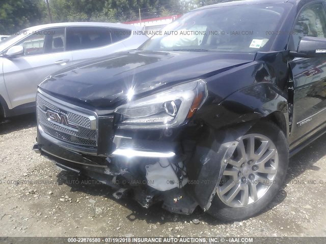 1GKKRTKD4FJ310840 - 2015 GMC ACADIA DENALI BLACK photo 6