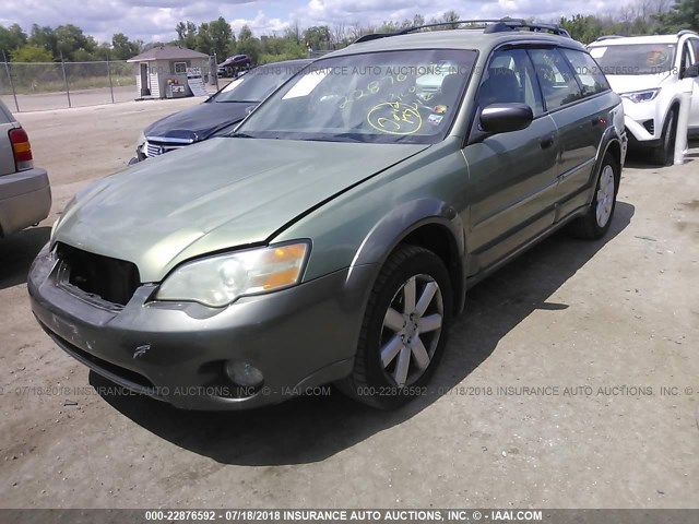 4S4BP61C667363432 - 2006 SUBARU LEGACY OUTBACK 2.5I GREEN photo 2