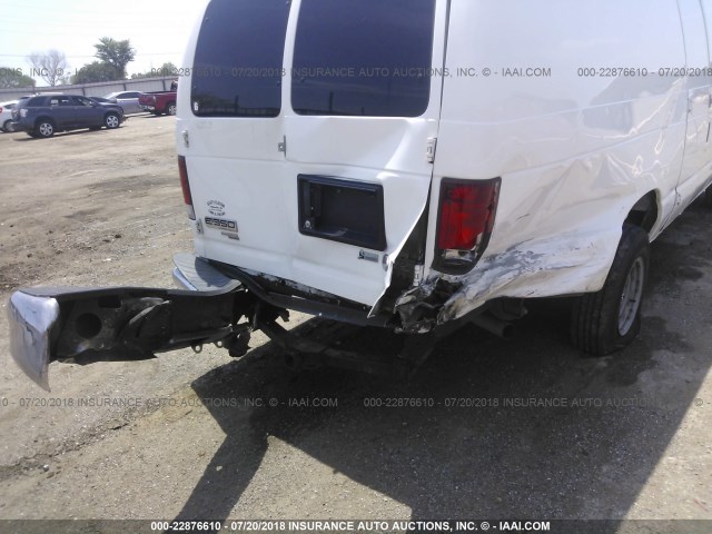 1FTSS3ELXCDA85899 - 2012 FORD ECONOLINE E350 SUPER DUTY VAN WHITE photo 6