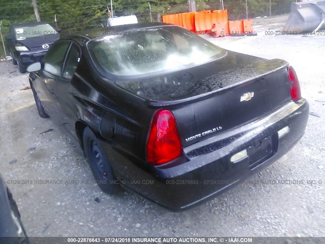 2G1WJ15K169176117 - 2006 CHEVROLET MONTE CARLO LS 黑色 照片 3