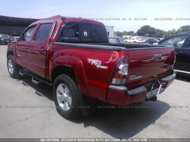 3TMJU4GN5AM109019 - 2010 TOYOTA TACOMA DOUBLE CAB PRERUNNER RED photo 3