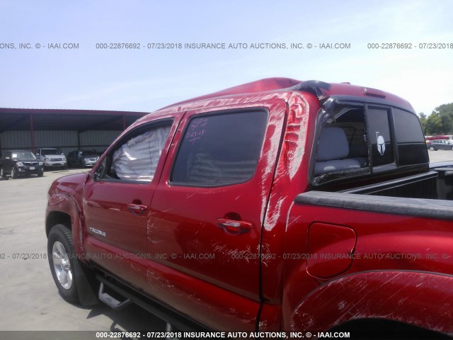 3TMJU4GN5AM109019 - 2010 TOYOTA TACOMA DOUBLE CAB PRERUNNER RED photo 6