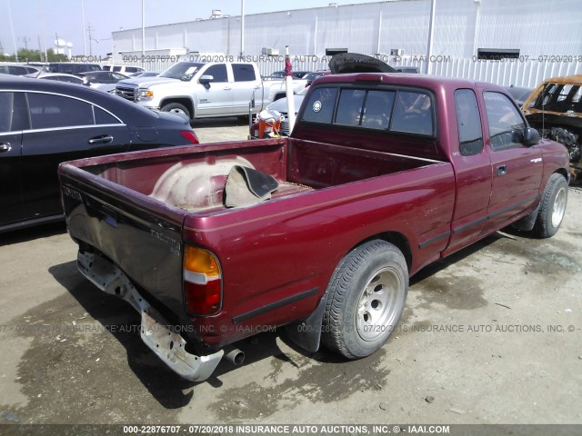 4TAVL52N9WZ014319 - 1998 TOYOTA TACOMA XTRACAB RED photo 4