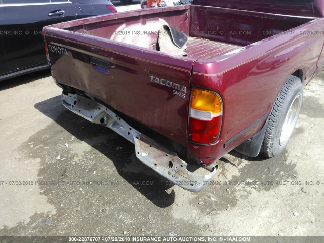 4TAVL52N9WZ014319 - 1998 TOYOTA TACOMA XTRACAB RED photo 6