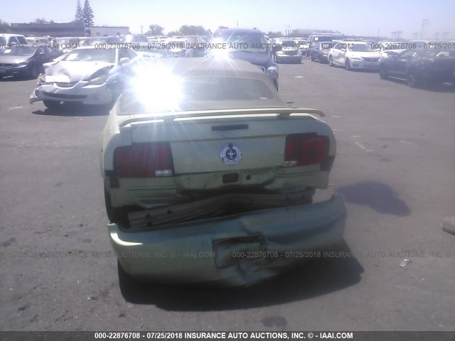 1ZVFT84N365127744 - 2006 FORD MUSTANG GREEN photo 6