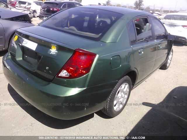 1G8AJ52F64Z138721 - 2004 SATURN ION LEVEL 2 GREEN photo 4