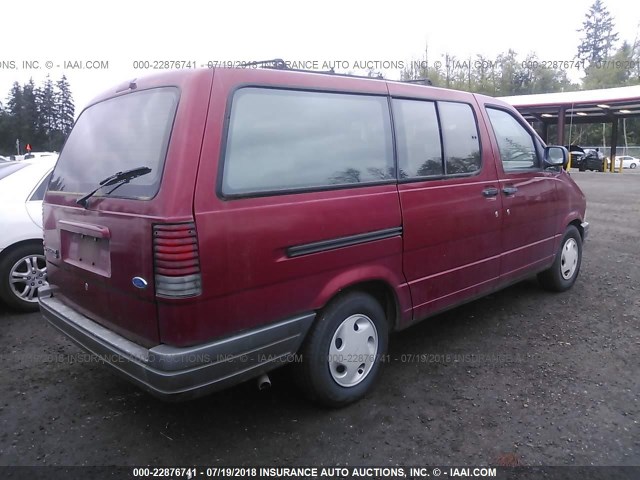 1FMDA31X8VZA46752 - 1997 FORD AEROSTAR RED photo 4