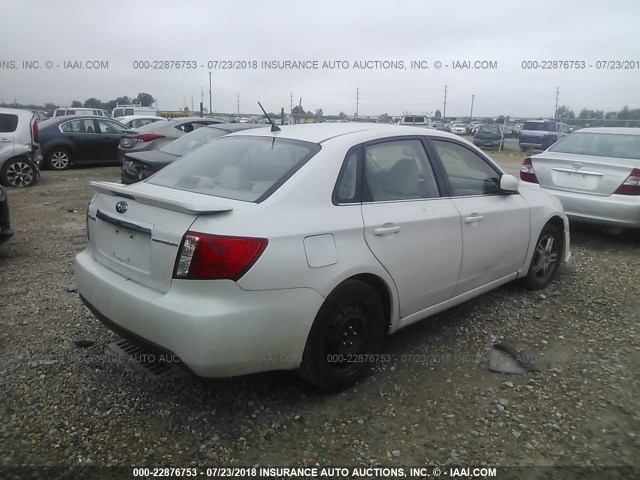 JF1GE61609H518443 - 2009 SUBARU IMPREZA 2.5I WHITE photo 4