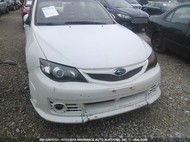 JF1GE61609H518443 - 2009 SUBARU IMPREZA 2.5I WHITE photo 6