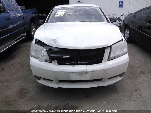 1B3LC56R28N583551 - 2008 DODGE AVENGER SXT WHITE photo 6