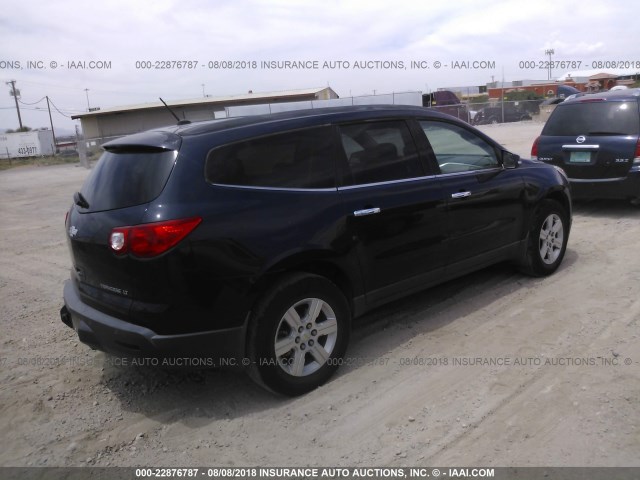 1GNLVFED8AJ207624 - 2010 CHEVROLET TRAVERSE LT BLUE photo 4